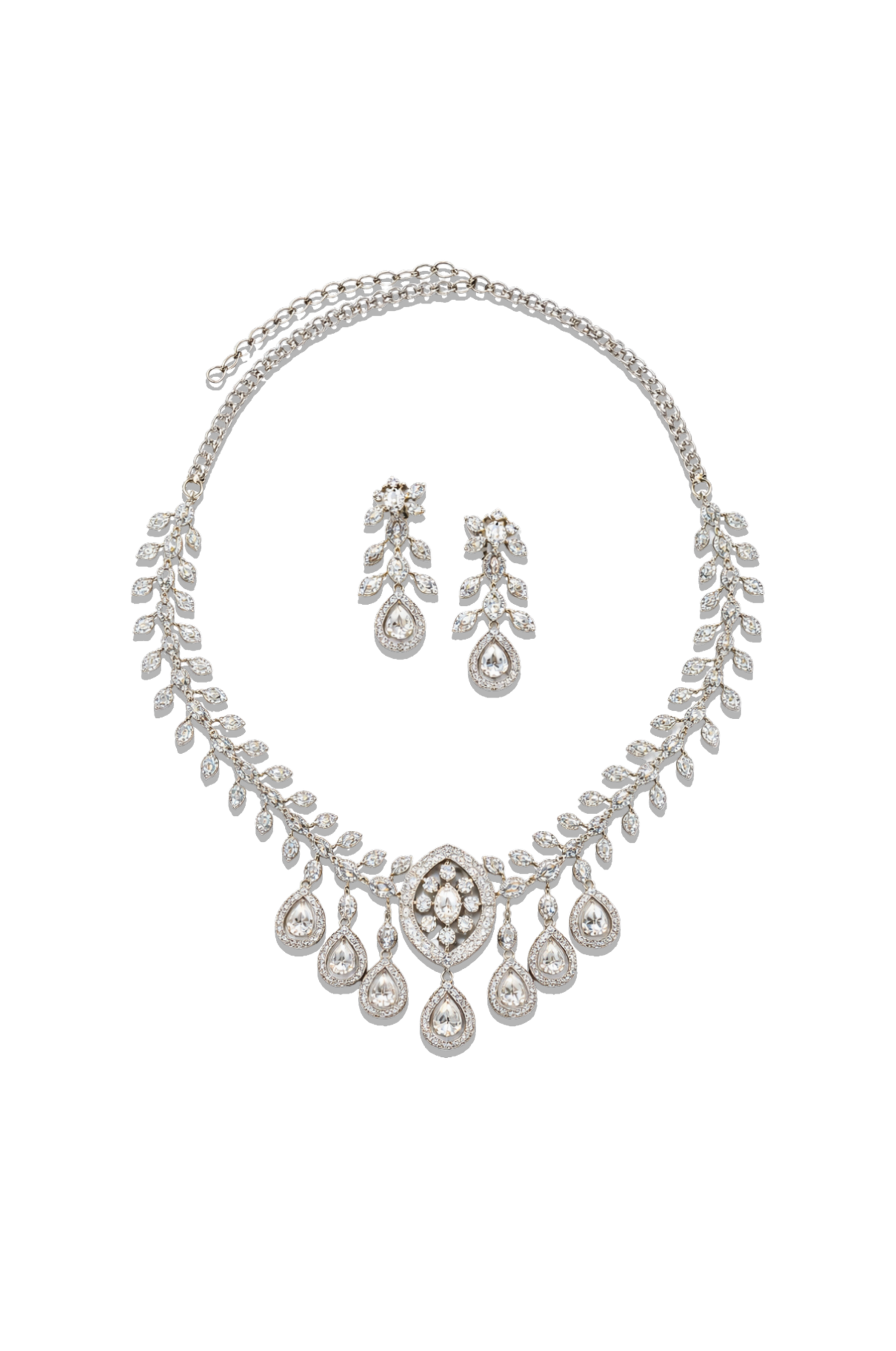 Zircon Vine Necklace Set