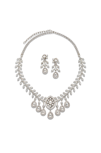 Zircon Vine Necklace Set