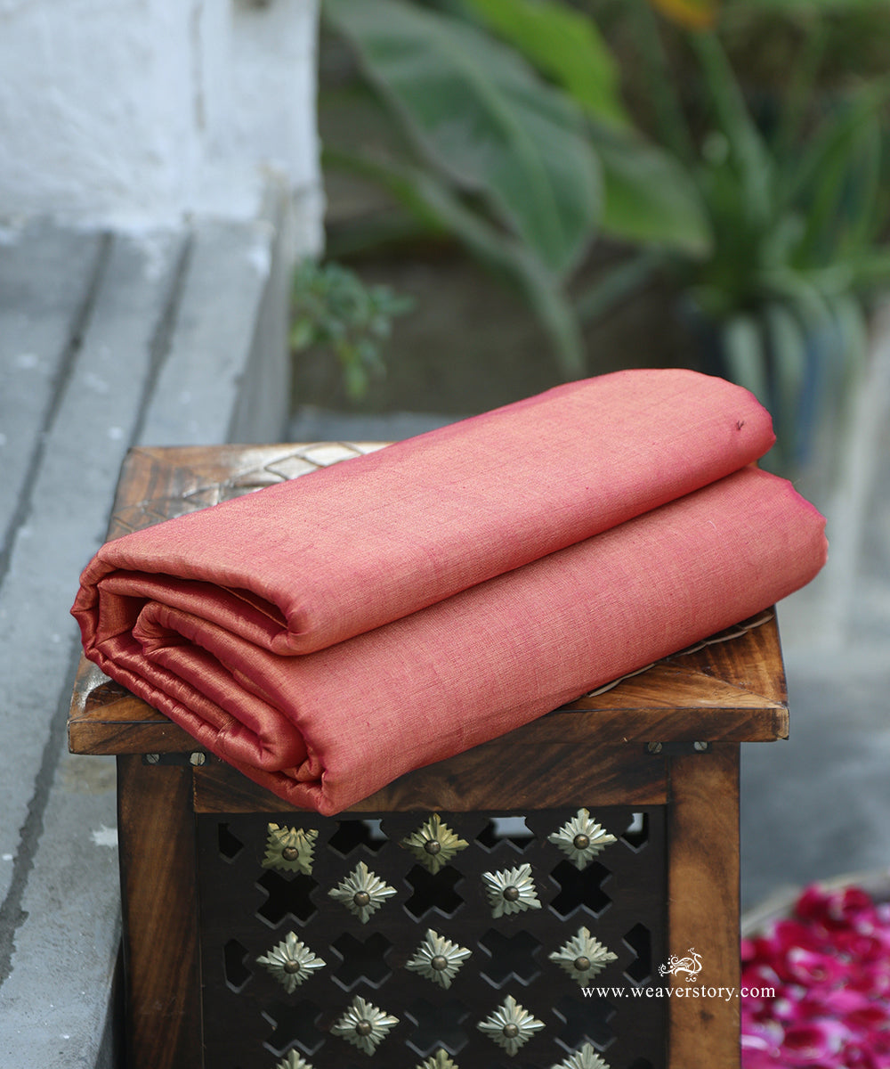 Handloom_Rose_Gold_Pure_Chanderi_Tissue_Fabric_WeaverStory_01