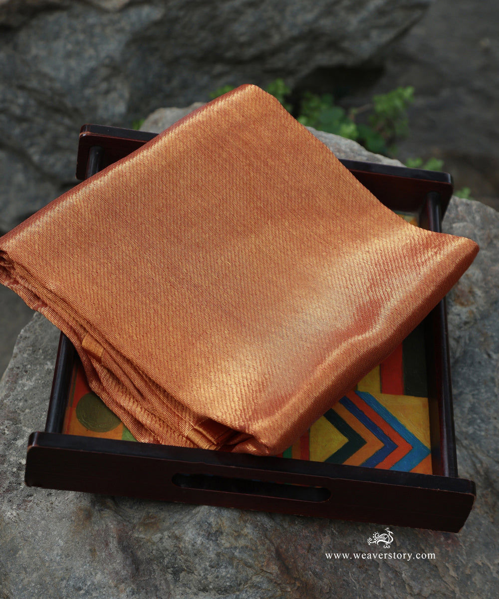 Red_And_Gold_Handloom_Pure_Tissue_Chanderi_Fabric_WeaverStory_01