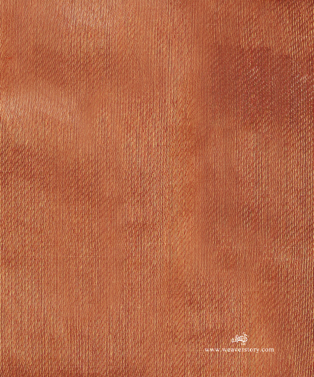 Red_And_Gold_Handloom_Pure_Tissue_Chanderi_Fabric_WeaverStory_03