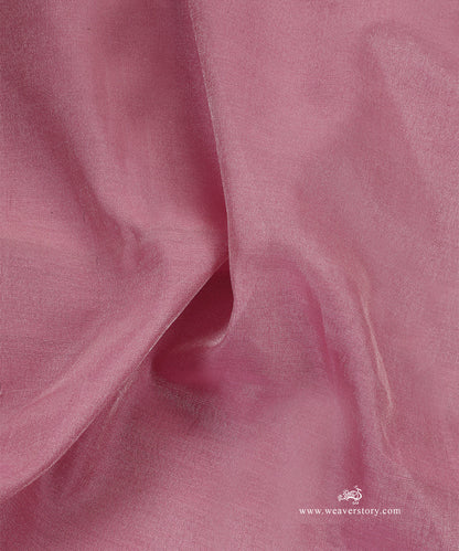 Pink_Handloom_Plain_Pure_Cotton_Tissue_Chanderi_Fabric_WeaverStory_05