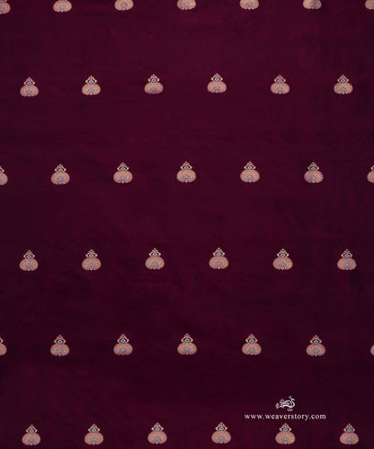 Handloom_Purple_Pure_Katan_Silk_Banarasi_Fabric_With_Gold_And_Silver_Kadhwa_Booti_WeaverStory_02