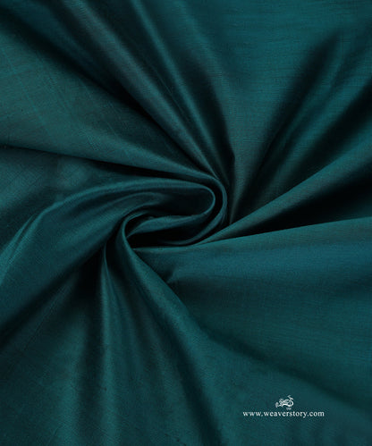 Dark_Green_Handloom_Pure_Mushroo_Silk_Banarasi_Fabric_WeaverStory_05