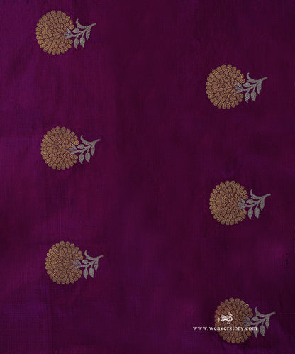 Handloom_Purple_Pure_Katan_Silk_Banarasi_Fabric_With_Cutwork_Sona_Rupa_Kadwa_Booti_WeaverStory_03