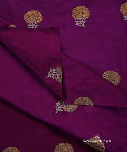 Handloom_Purple_Pure_Katan_Silk_Banarasi_Fabric_With_Cutwork_Sona_Rupa_Kadwa_Booti_WeaverStory_04