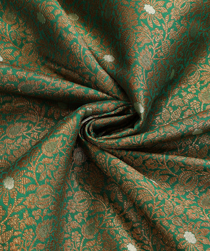 Handloom_Green_Pure_Katan_Silk_Kimkhab_Banarasi_Fabric_With_Nakshi_Work_WeaverStory_05