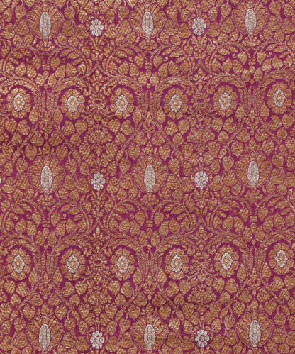 Purple_Handloom_Pure_Katan_Silk_Kimkhab_Banarasi_Fabric_In_Antique_Zari_With_Silver_Meenakari_WeaverStory_03