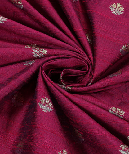 Handloom_Purple_Pure_Tussar_Silk_Banarasi_Fabric_With_Sona_Rupa_Cutwork_Booti_WeaverStory_05