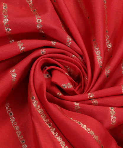 Pink_Handloom_Pure_Moonga_Silk_Banarasi_Fabric_With_Cutwork_Meena_Booti_WeaverStory_05