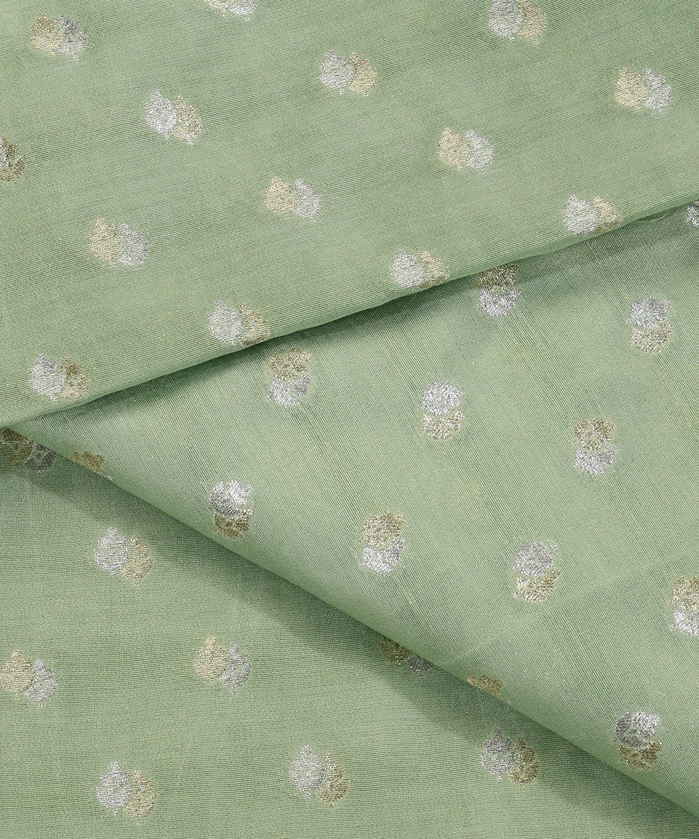 Pastel_Green_Handloom_Pure_Moonga_Silk_Banarasi_Fabric_With_Cutwork_Sona_Rupa_Booti_WeaverStory_04