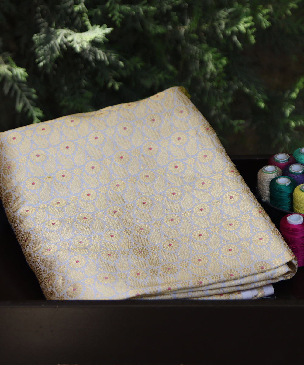 Handloom_Dust_Blue_Pure_Katan_Silk_Kimkhab_Banarasi_Fabric_With_Meena_Booti_WeaverStory_01