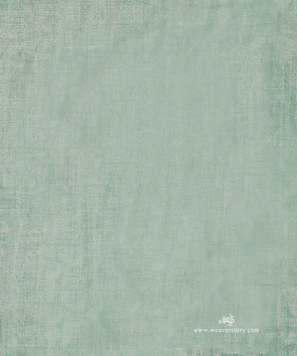 Mint_Green_Handloom_Plain_Pure_Tissue_Chanderi_Fabric_WeaverStory_03