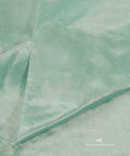 Mint_Green_Handloom_Plain_Pure_Tissue_Chanderi_Fabric_WeaverStory_04