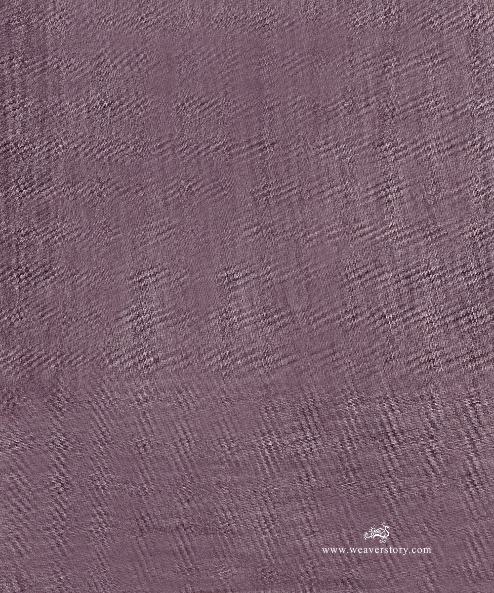 Handloom_Lavender_And_Silver_Plain_Pure_Tissue_Chanderi_Fabric_WeaverStory_02