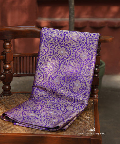 Handloom_Pure_Katan_Silk_Purple_Kimkhab_Banarasi_Fabric_WeaverStory_01