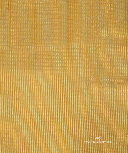 Handloom_Gold_Striped_Pure_Tissue_Chanderi_Fabric_WeaverStory_03