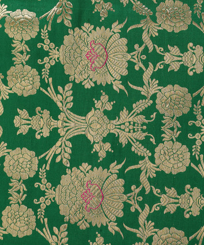 Green_Handloom_Odhna_Jangla_Pure_Katan_Silk_Banarasi_Fabric_WeaverStory_03