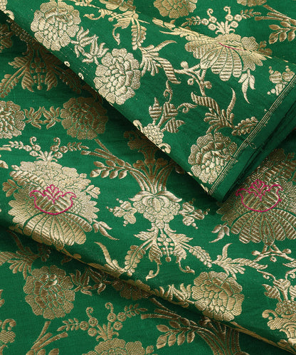 Green_Handloom_Odhna_Jangla_Pure_Katan_Silk_Banarasi_Fabric_WeaverStory_04