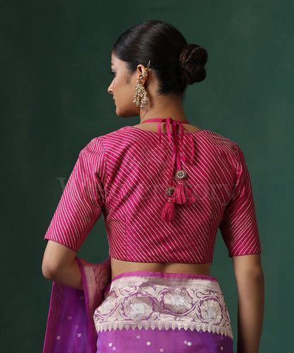 Pink_Pure_Silk_Blouse_With_Gota_Work_WeaverStory_03