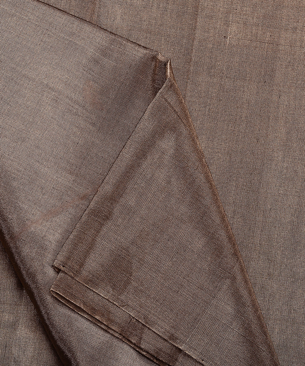 Handloom Grey Pure Tissue Chanderi Fabric