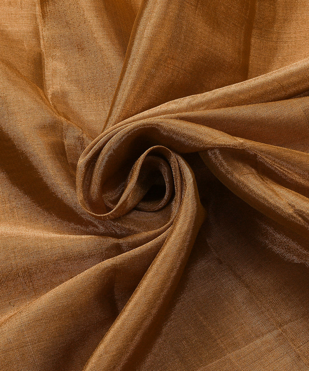 Handloom Gold Pure Tissue Chanderi Fabric