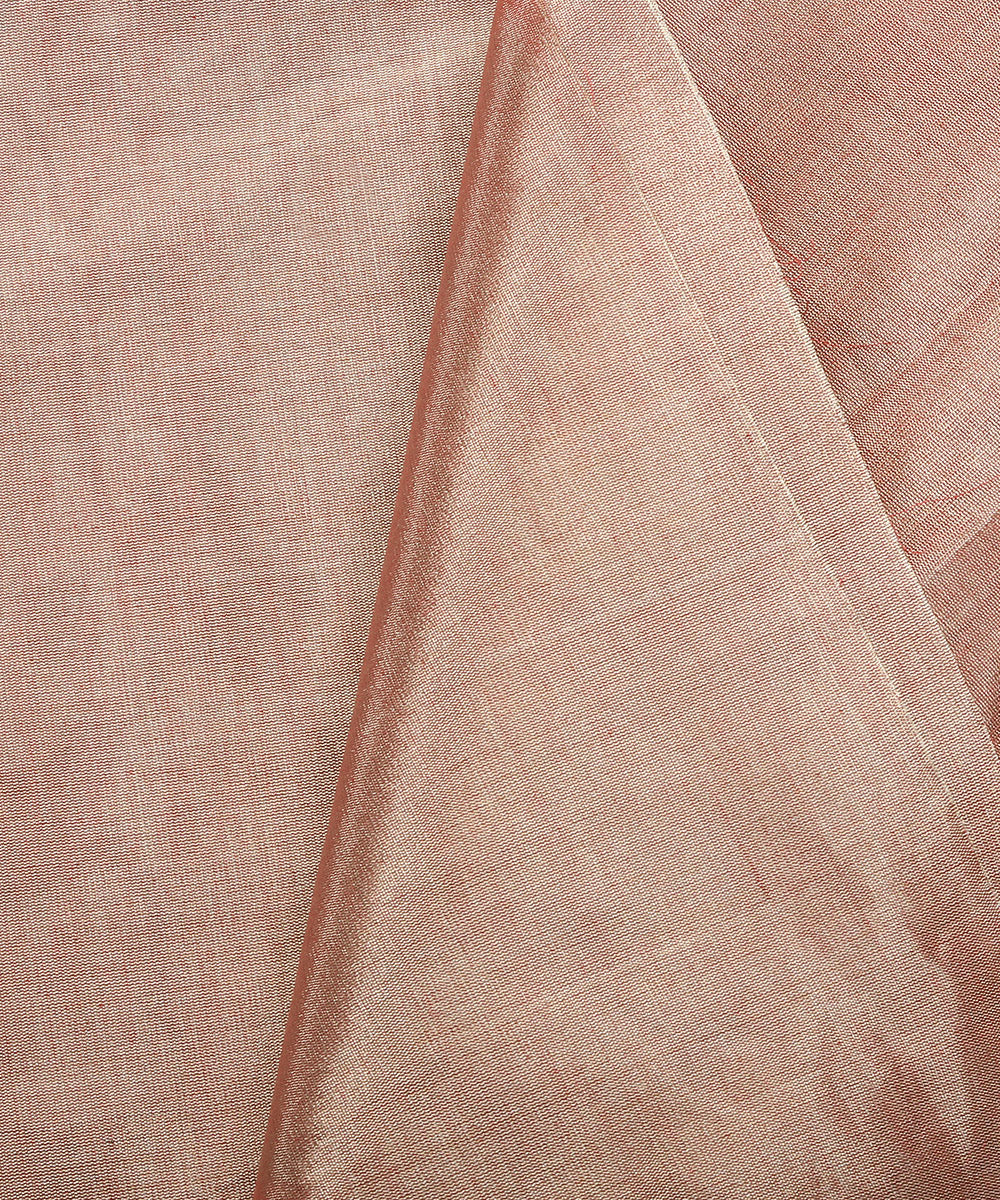 Handloom Light Pink Pure Tissue Chanderi Fabric