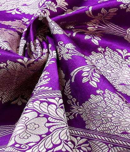 Purple_Banarasi_Kadhwa_Jangla_dupatta_WeaverStory_05