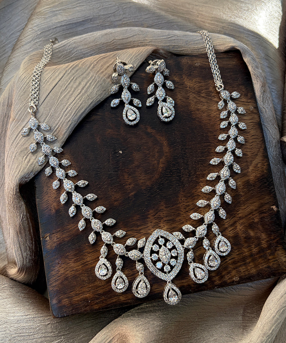 Zircon Vine Necklace Set