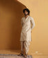 Gold_Tussar_Silk_Angrakha_Kurta_With_Satin_Silk_Dhoti_WeaverStory_01