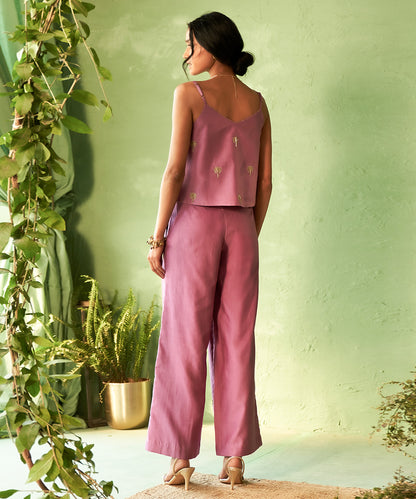 Kinaara Palm Embroidered Jacket Set