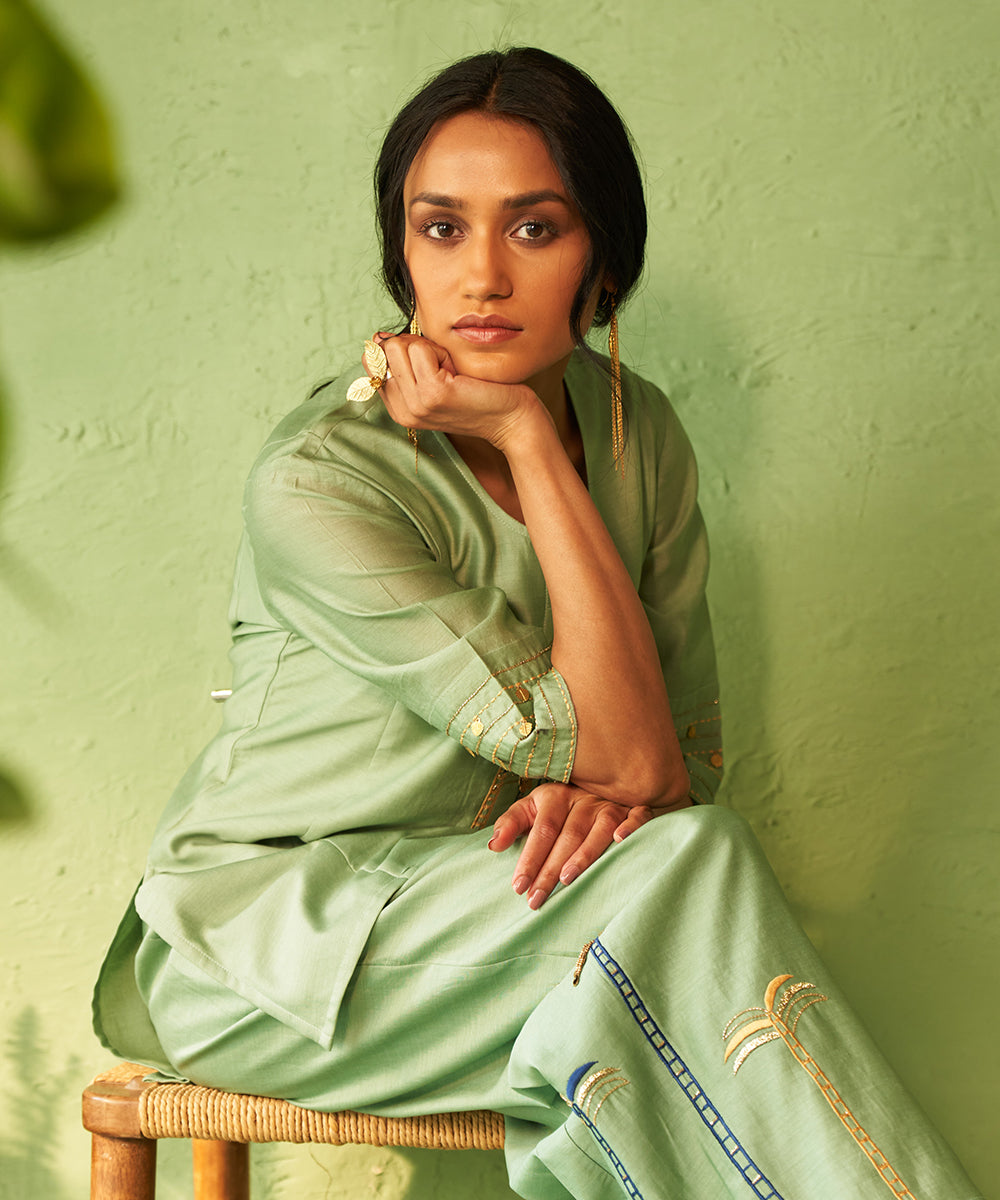 Kinaara Tea Green Coord Set
