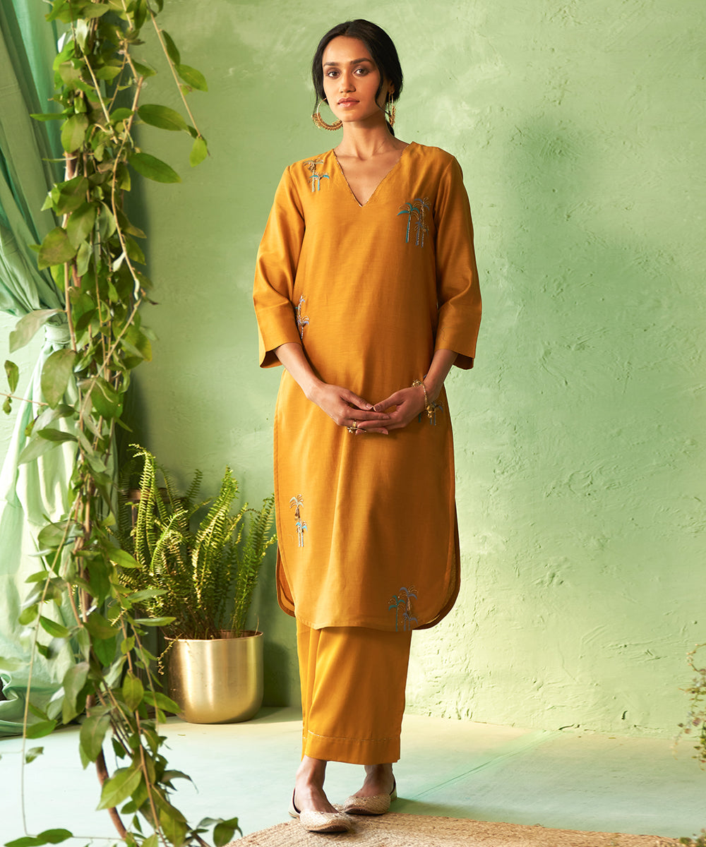 Kinaara Mustard Tunic Set