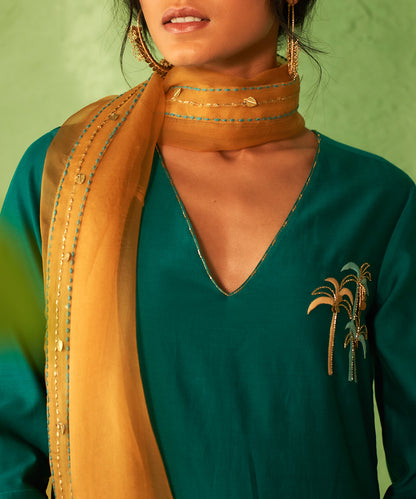 Kinaara Peacock Green Tunic Set