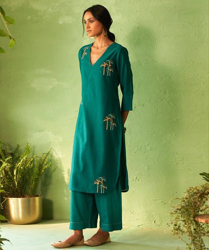 Kinaara Peacock Green Tunic Set