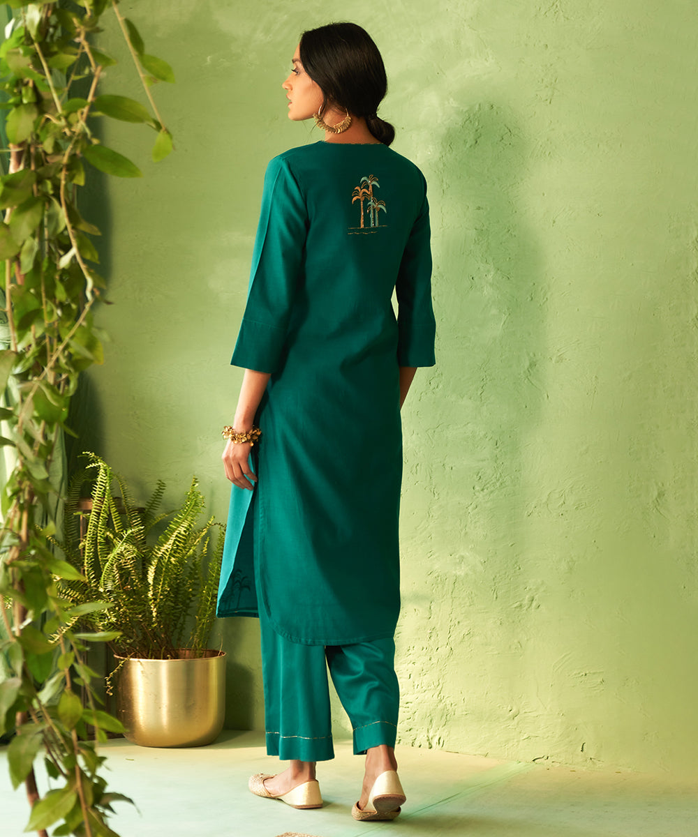 Kinaara Peacock Green Tunic Set