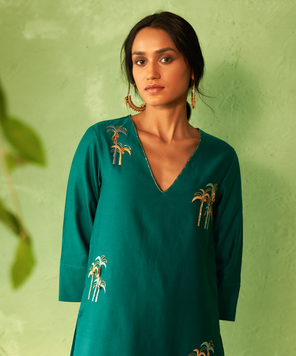 Kinaara Peacock Green Tunic Set