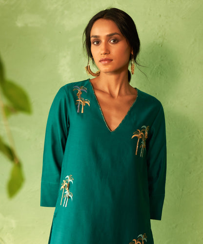 Kinaara Peacock Green Tunic Set