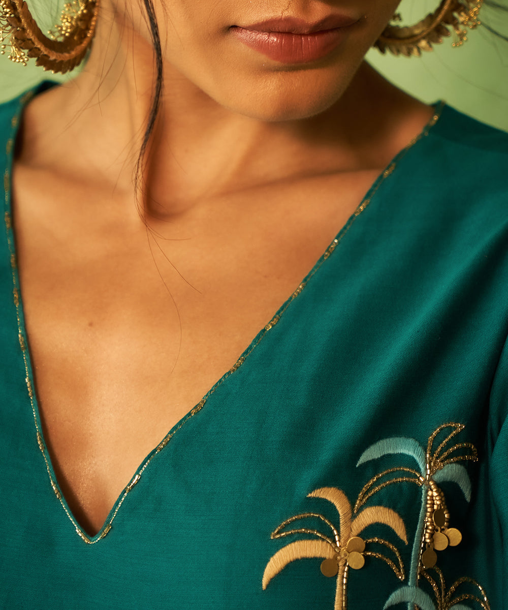 Kinaara Peacock Green Tunic Set