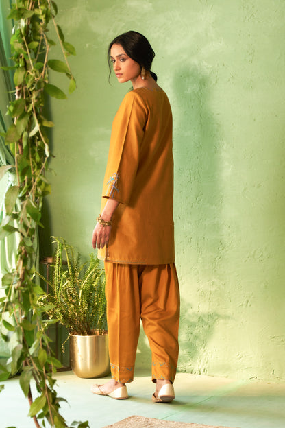 Kinaara Mustard Short Kurta Set
