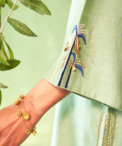 Kinaara Tea Green Short Kurta Set