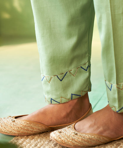 Kinaara Tea Green Short Kurta Set