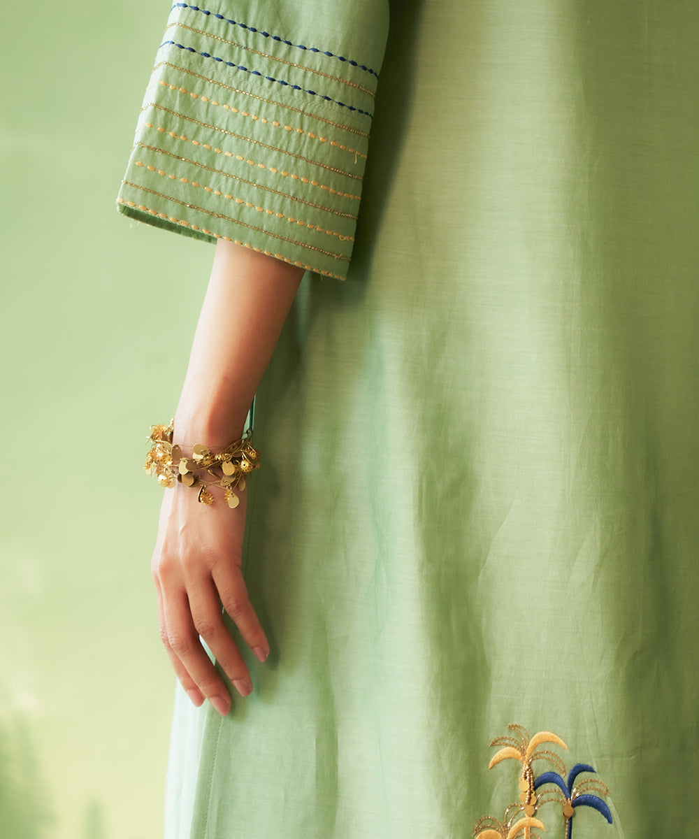 Kinaara Tea Green Kurta Set
