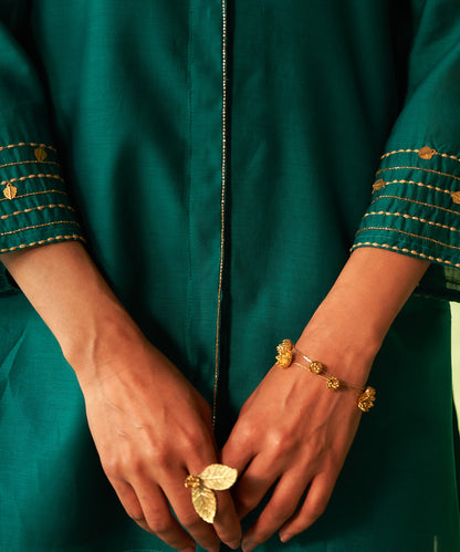 Kinaara Peacock Green Collared Coord Set