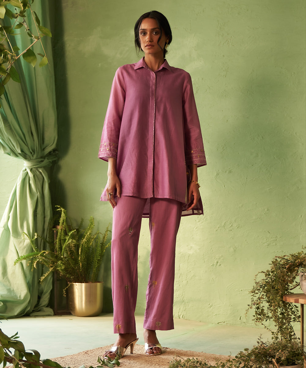 Kinaara Purple Collared Co-ord Set