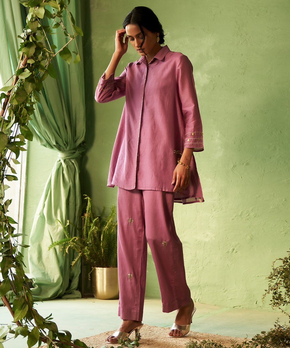 Kinaara Purple Collared Co-ord Set