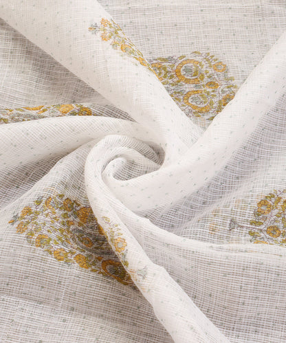 White_Cotton_Kota_Doria_Dupatta_With_Mustard_Floral_Hand_Block_Printing_WeaverStory05