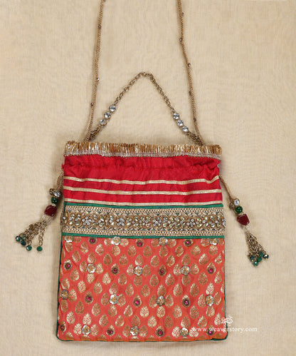 Red_Brocade_Potli_With_Embroidery_Work_WeaverStory_02