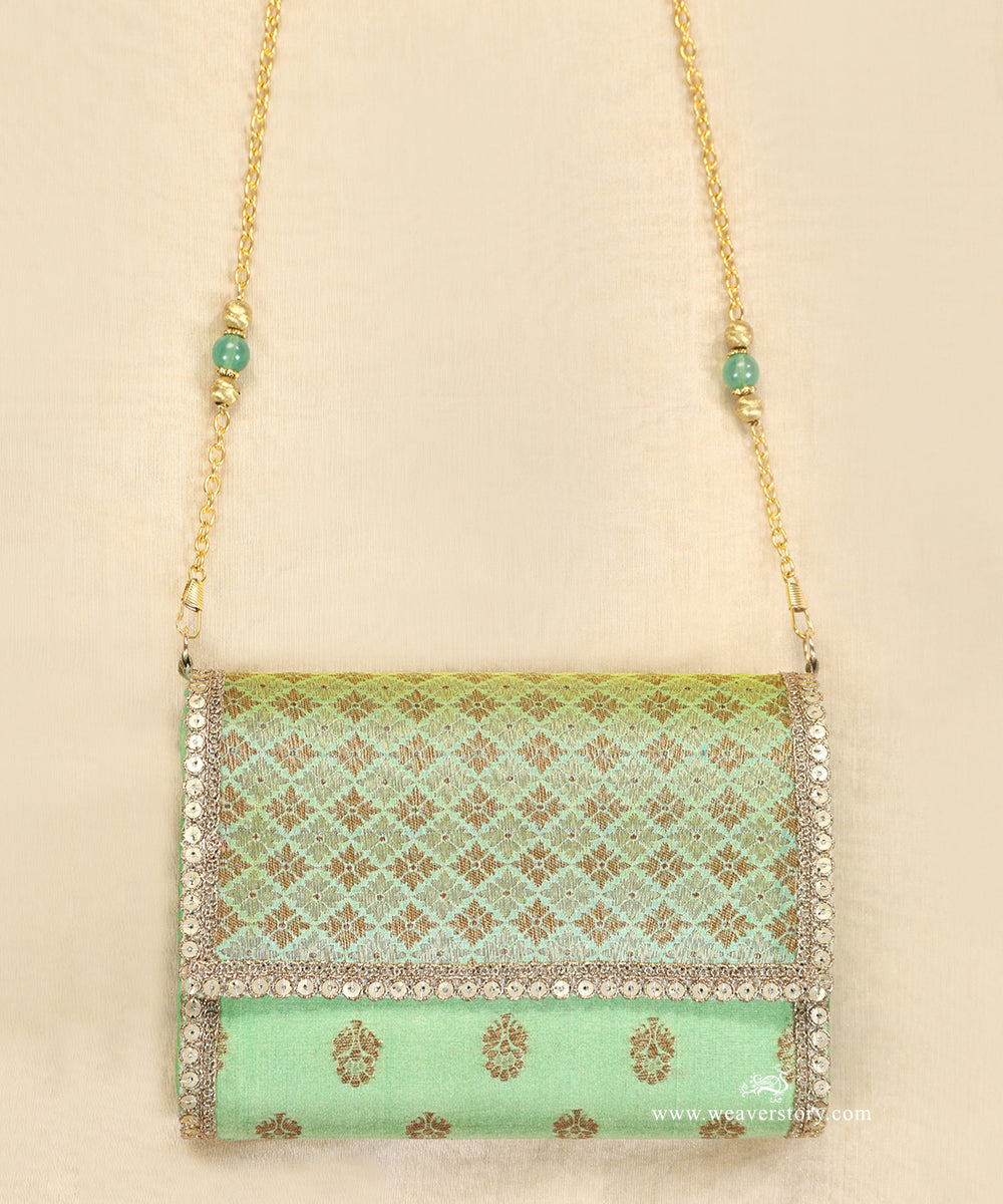 Green_Brocade_Purse_With_Sequins_Detailing_WeaverStory_02