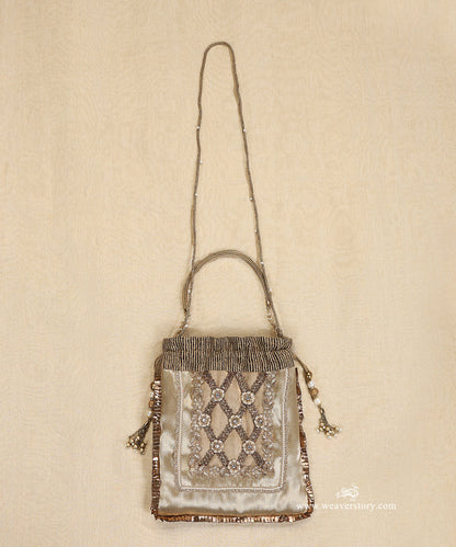 Beige_Tissue_Potli_With_Embroidery_And_Floral_Motif_WeaverStory_03